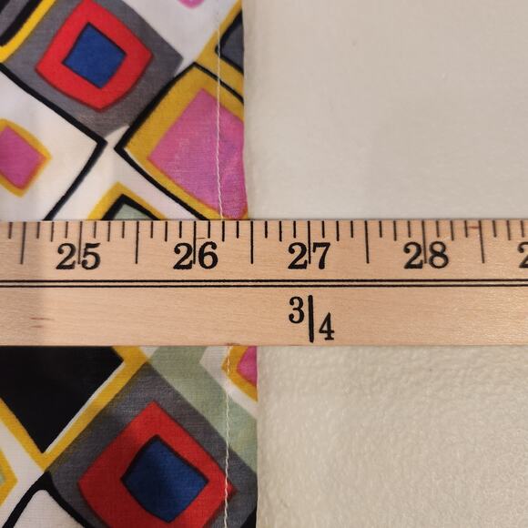 Sabine Womens Multi Color Geo Print Tied Rope Strap Tank Top Size Small Y2K 90s - Picture 9 of 10